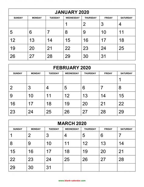 Three Month Calendar Template Free Printable 2023 Calendar