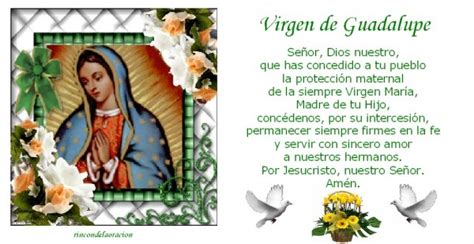 Imagen De La Virgen De Guadalupe Con Oración
