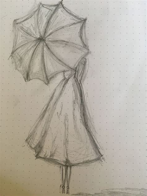 Girl With Umbrella Drawing Disegni A Matita Schizzi Disegni
