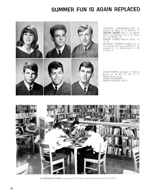 The Yellow Jacket Yearbook Of Thomas Jefferson High School 1967