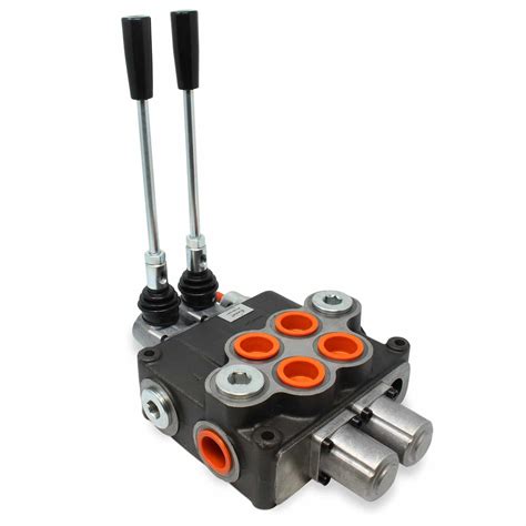 31 Gpm Monoblock Hydraulic Directional Control Valve 2 Spool Fittings