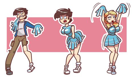 COM Forced Cheering By TranzmuteProductions On DeviantArt Gender Bender Anime Comic Art