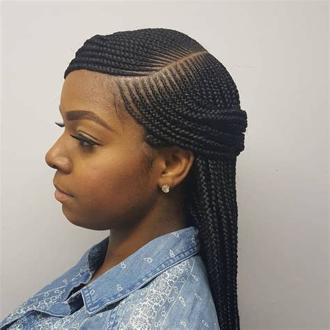 Once your cornrows feel loose, cut the marley hair as close as possible. Side part box braids #braids #njbraids #njhairstylist # ...