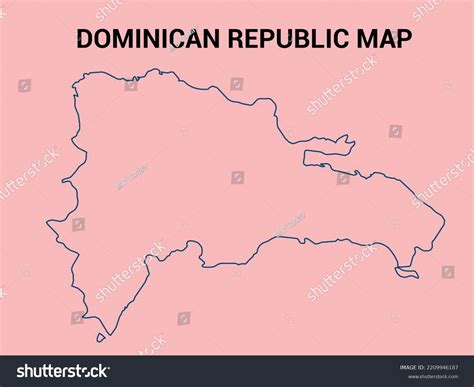 Map Dominican Republic Dominican Republic Vector Stock Vector Royalty Free 2209946187