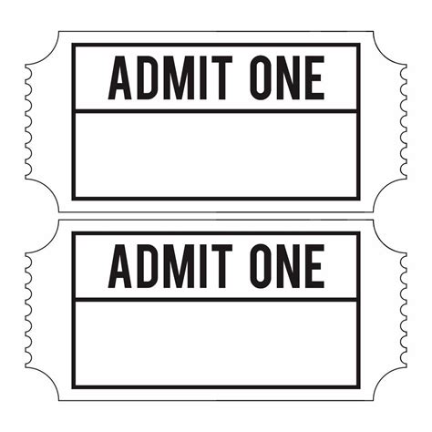Admit One Ticket Template Printable in 2021 | Ticket template, Admit one ticket, Ticket template 
