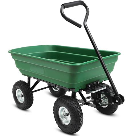 Buy Garden Dump Cart Heavy Duty 600lbs Capacity Poly Utility Wagon