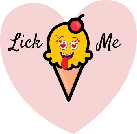 Lick Me Ice Cream Love Heart Design T Shirt On Sale Animated Sad Ice Cream Clipart Large