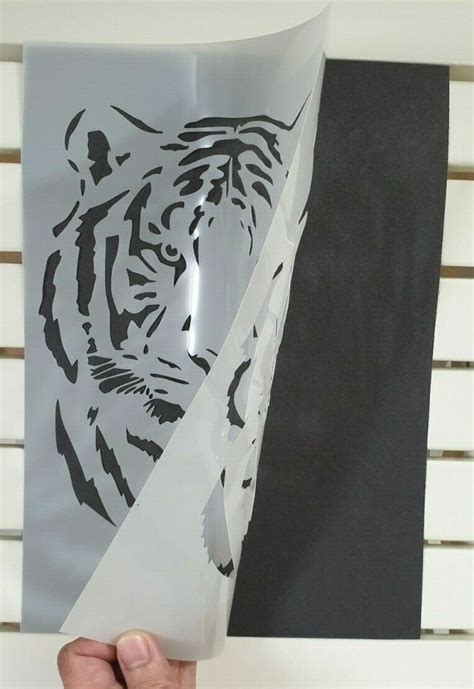 Large Tiger Face Head Stencil Mylar Plastic 190mic A4 Sheet Etsy