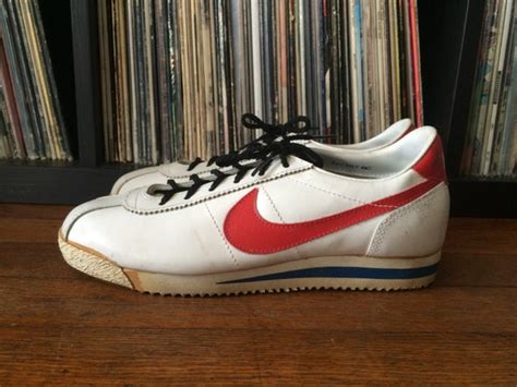 Vintage 1980s Mens Nike Bruin White And Red Swoosh Leather Etsy