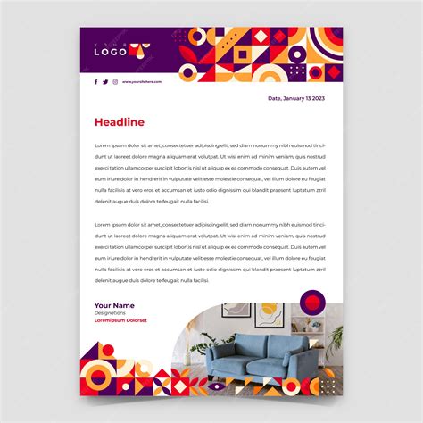 Free Vector | Flat design real estate business letterhead