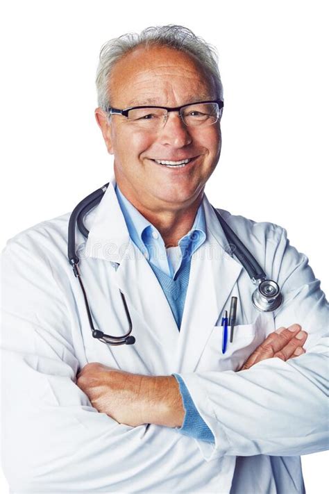 Doctor Portrait And Senior Man In Studio For Healthcare Goals And