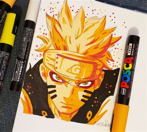 Naruto By Me Done With Posca Paint Markers Rnaruto