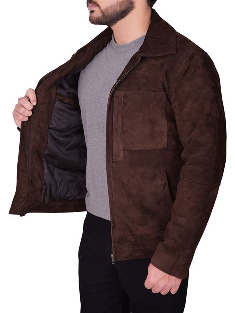 Classy Dark Brown Suede Leather Jacket Men Jacket Mauvetree