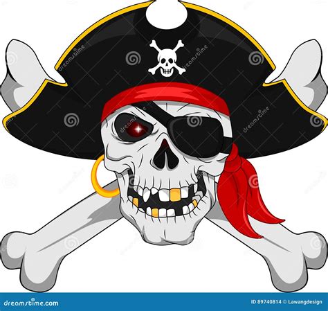 Pirate Skull And Crossed Bones Stock Vector Illustration Of Ship