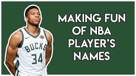 Making Fun Of NBA Player Names YouTube