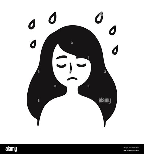La Depresión Y La Tristeza La Joven Con Rostro Triste Bajo La Lluvia