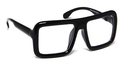 new gloss black bold thick square mens extra large clear lens glasses eyeglasses ebay