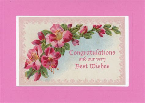 Congratulations And Our Very Best Wishes Plymouth Cards