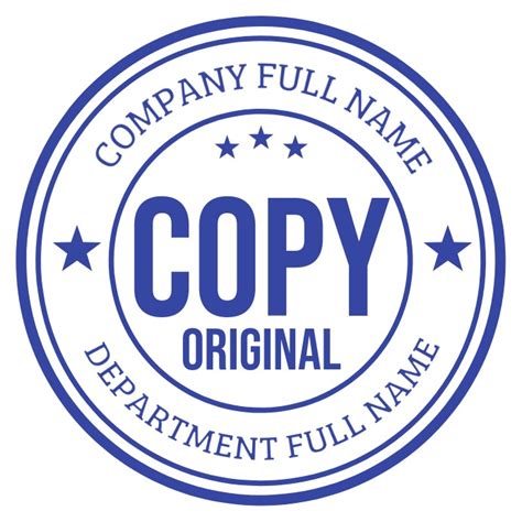 Original Copy Stamp Template Postermywall
