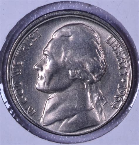 Error 1964 D 5c Jefferson Nickel Bu