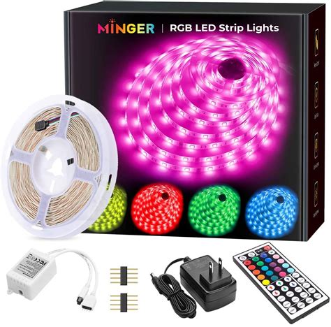 Minger Led Strip Lights Kit 328ft Rgb Light Strip With Remote