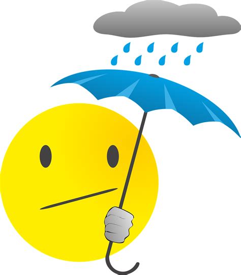Smiley Emoticon Rain Umbrella Cloud Free Image From Needpix Com