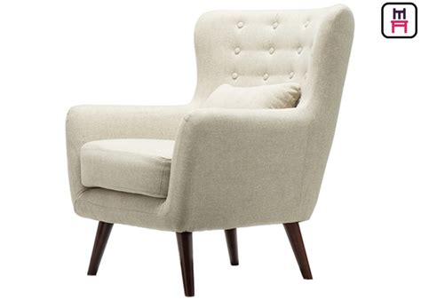 Founded on steel pipe bracket, this chair is defined by an iconic silhouette with a dramatic wingback, flared arms, and tapered dowel legs in an espresso finish. Nordic Style Cozy Armrest Single Sofa Chair Comfortable Wood Leg For Home / Office