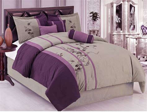 Purple Gray Bedding Purple Bedding Sets Luxury Comforter Sets Purple Duvet Cover Queen Size
