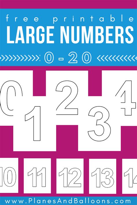 Printable Numbers 1 20 Free