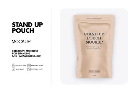 Kraft Paper Stand Up Pouch Mockup Creative Market