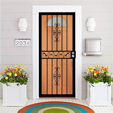 Grisham 36 In X 80 In 401 Series Black Mariposa Security Door 40121