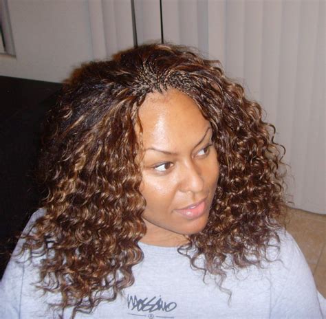Invisible Braids With Curly Hair Weave Black Hairstyles