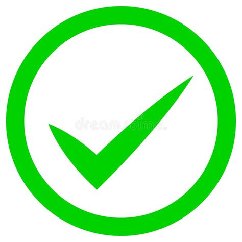 Check Marks Green Tick Icon Inside Of Circle Vector Stock Vector Illustration Of Negative