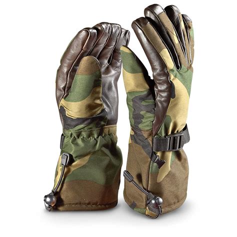 New Italian Military Surplus Gore Tex Gloves Woodland Camo 206132