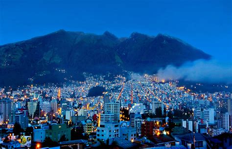 The Pichincha Volcano Rises Over The City Of Quito Ecuador Anthony