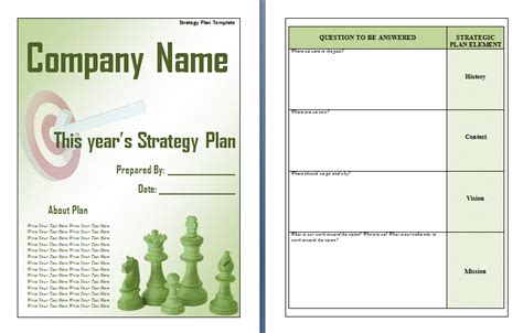 Strategic Plan Template Plan Templates Free Word Templates