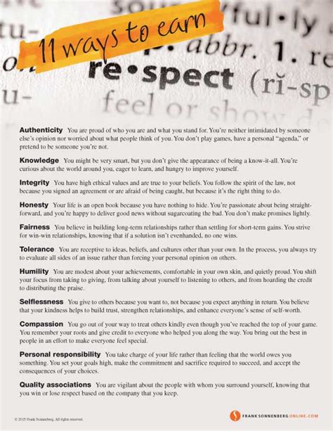 11 Ways To Earn Respect