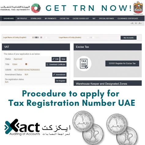 Procedure To Apply For Tax Registration Number Trn Uae Xact Auditing