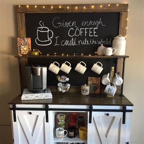 Coffee table for living room， sideboard storage cabinet sideboard buffet cabinet console table dining room server entryway bar cabinet storage (color : Weston Chalkboard Coffee Bar Buffet in 2020 | Coffee bar ...