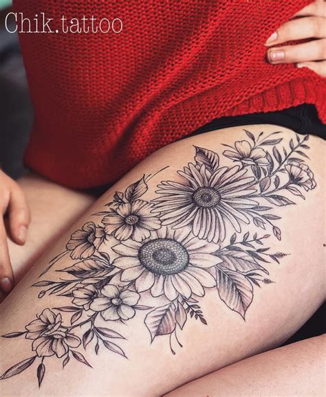 25 Inspirational Flower Hip Thigh Tattoo Design Ideas For Sexy Woman Page 6 Of 25 Fashionsum