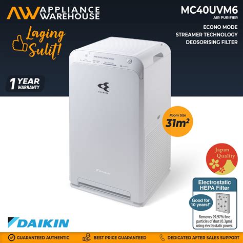 Daikin MC40UVM6 Air Purifier Streamer Technology Shopee Philippines