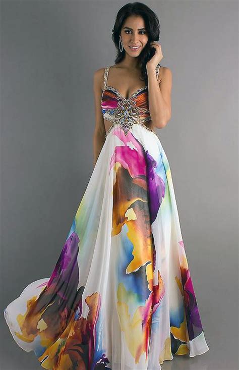 printed prom dress models pictures fashion gallery
