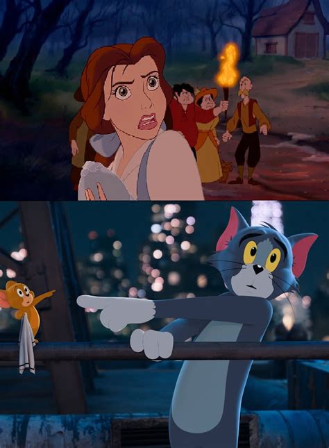 Belle Angry At Tom And Jerry By Gojirafan1994 On Deviantart