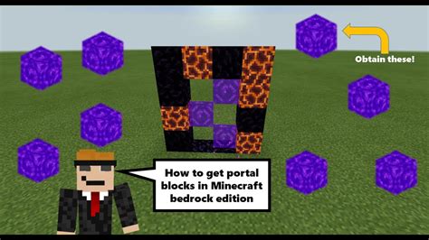 How to get a nether portal block in minecraft bedrock in survival