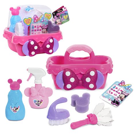 Disney Junior Minnie Mouse Sparkle N Clean Caddy Housekeeping Toy Set