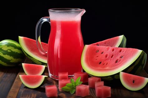 Premium Ai Image Watermelon Agua Fresca A Hydrating Mexican Drink