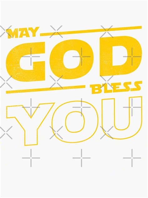may god bless you sticker for sale by melvtec redbubble