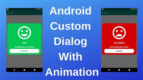 Android Custom Dialog With Animation And Round Corners Youtube