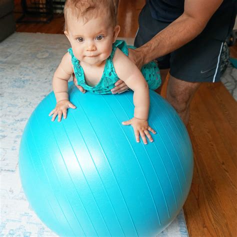 Exercise Ball Tummy Time — Baby Play Hacks