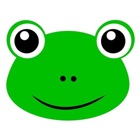 Premium Vector Simple Vector Funny Frog Face Isolated On White